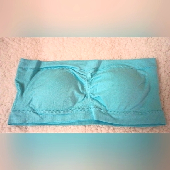 Tube Top Bra Strapless Seamless Light Blue - Picture 1 of 5